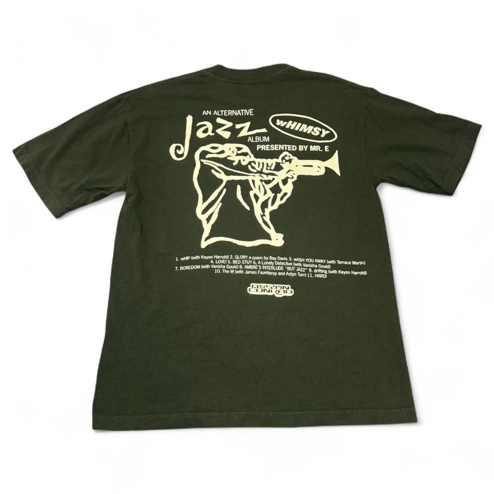 NEW wHIMSY x Destin Conrad Relaxed Fit Green Jazz Graphic Band T-Shirt — SMALL